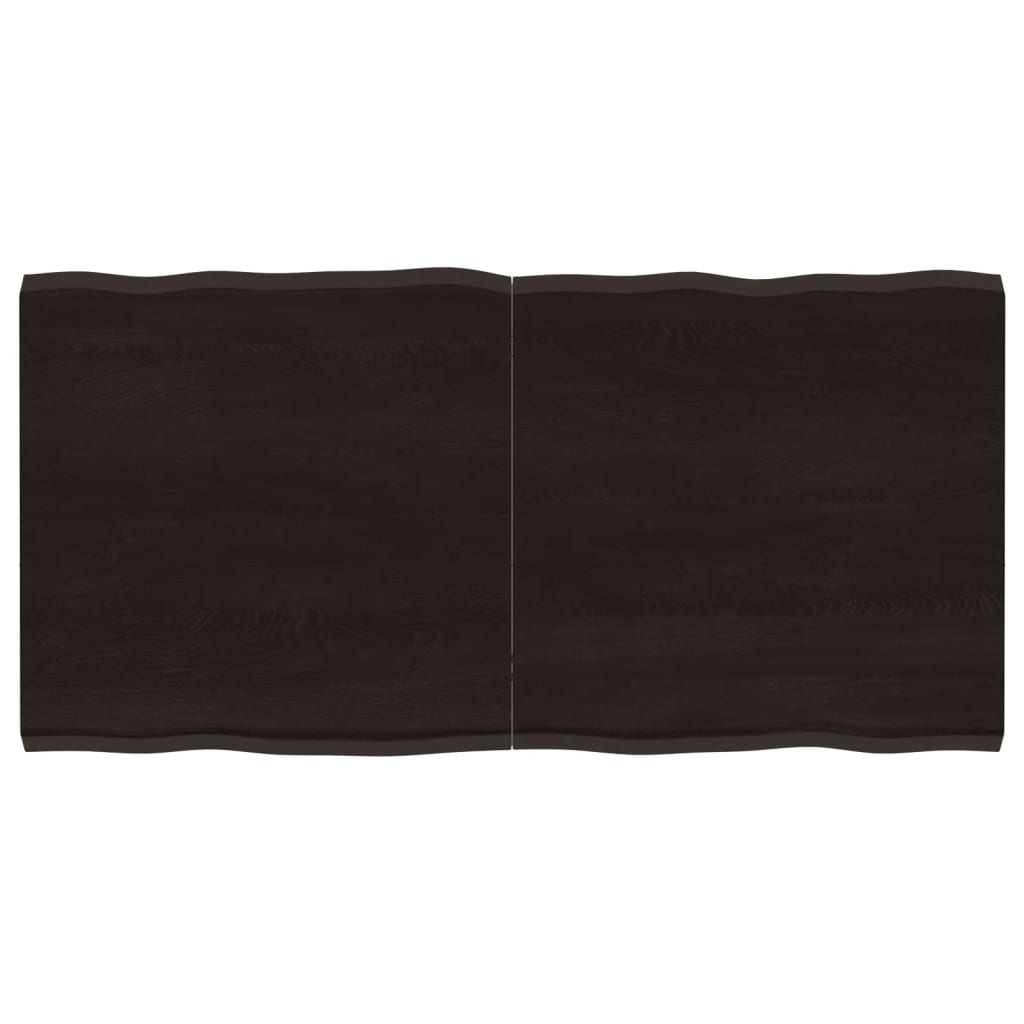 Bordplate mørkebrun 120x60x(2-4)cm behandlet heltre naturlig