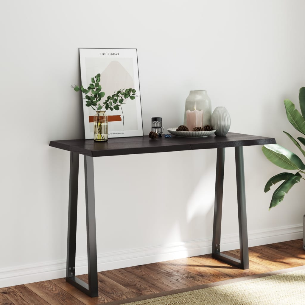 Bordplate mørkebrun 120x60x(2-4)cm behandlet heltre naturlig