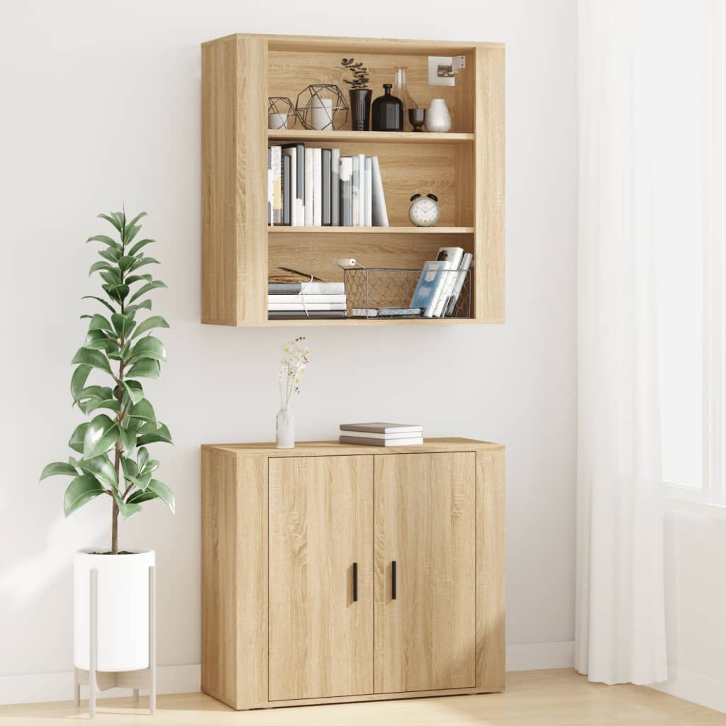 Highboard sonoma eik konstruert tre vidaXL