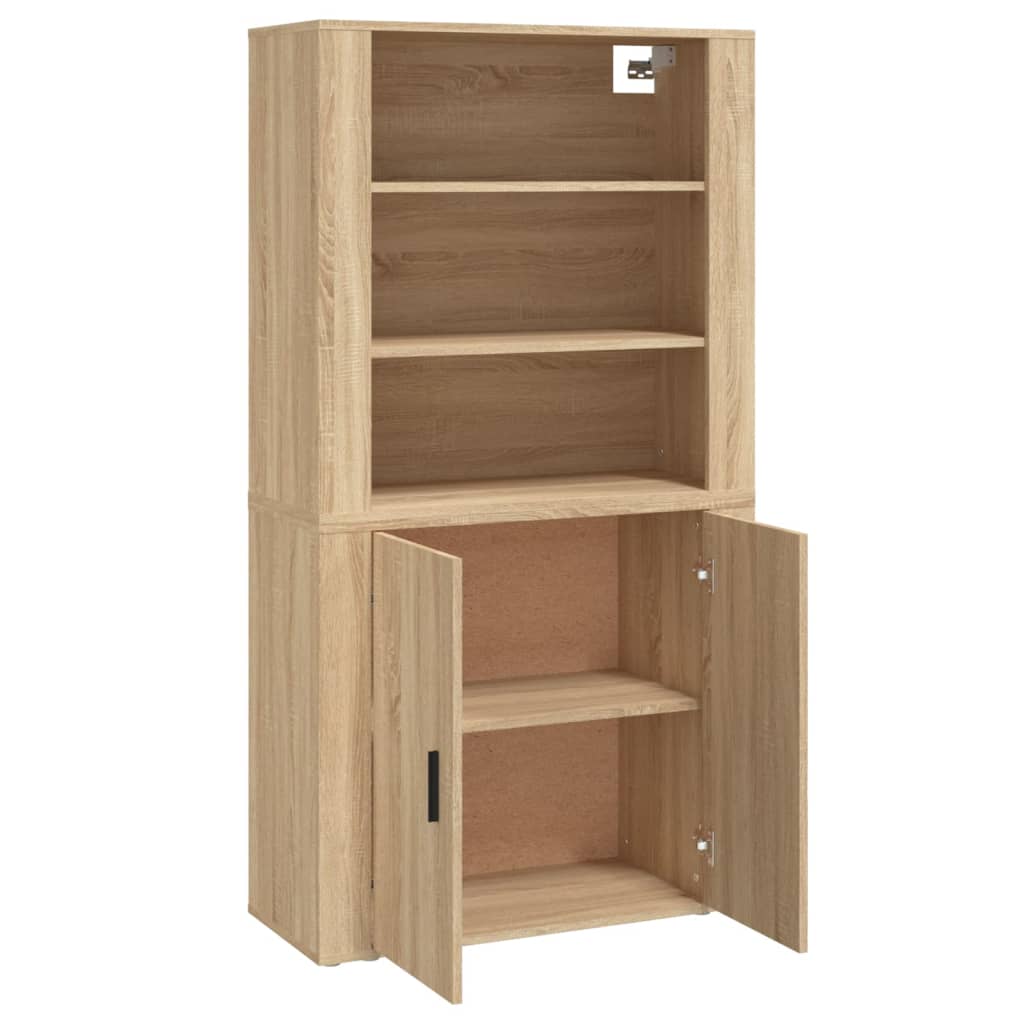 Highboard sonoma eik konstruert tre vidaXL