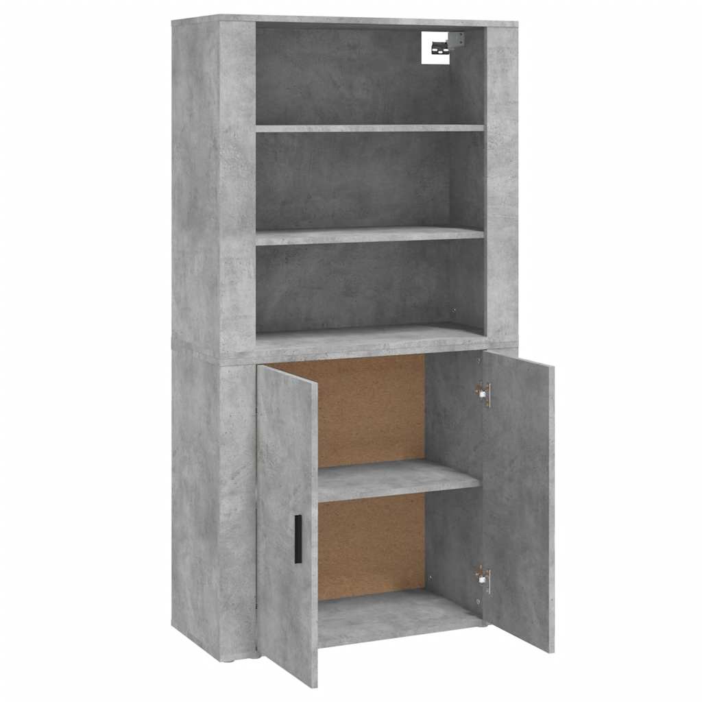 Highboard betonggrå konstruert tre vidaXL