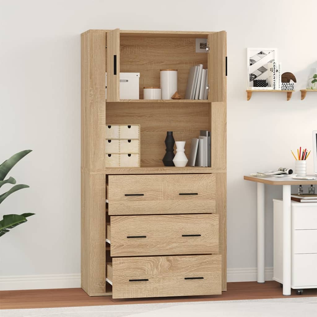 Highboard sonoma eik konstruert tre