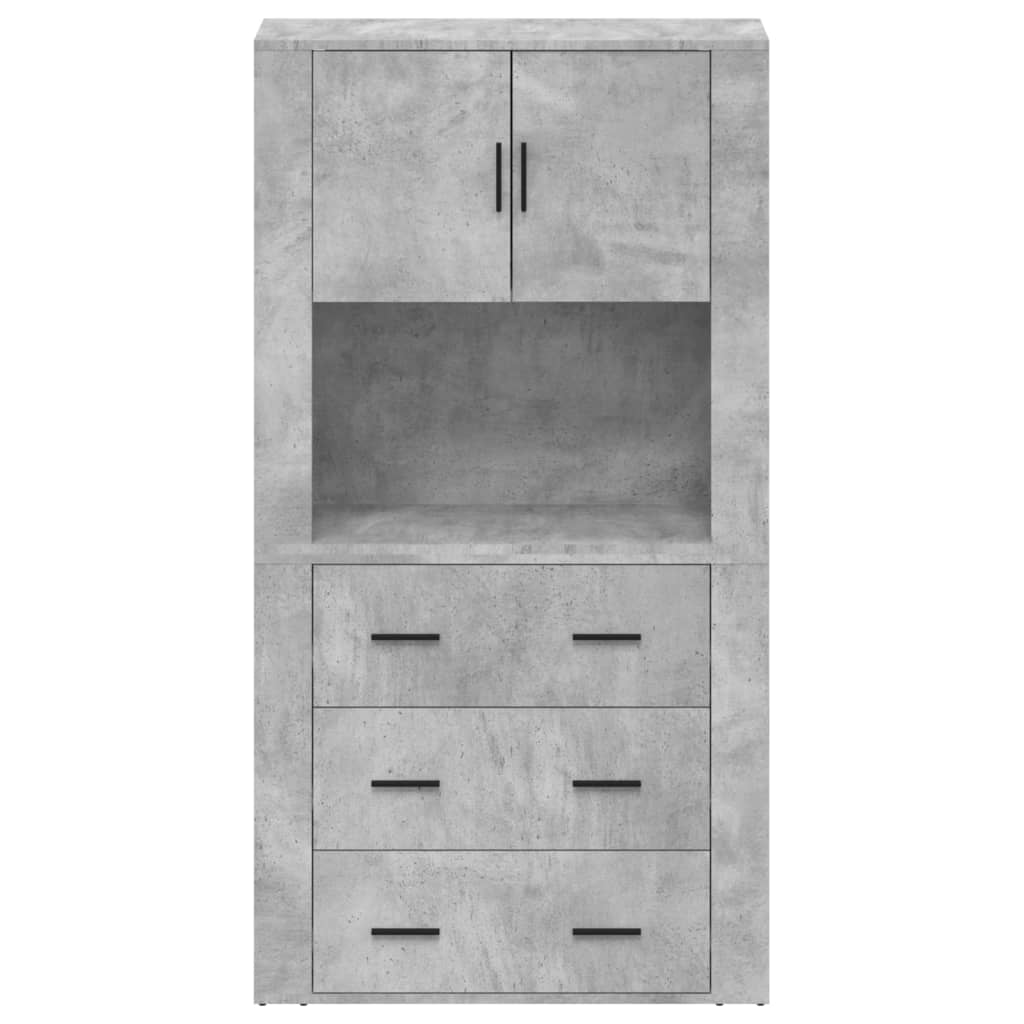 Highboard betonggrå konstruert tre