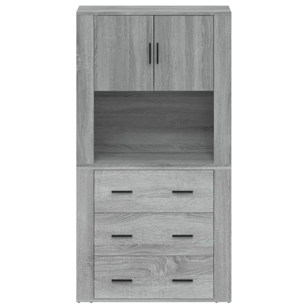 Highboard grå sonoma konstruert tre