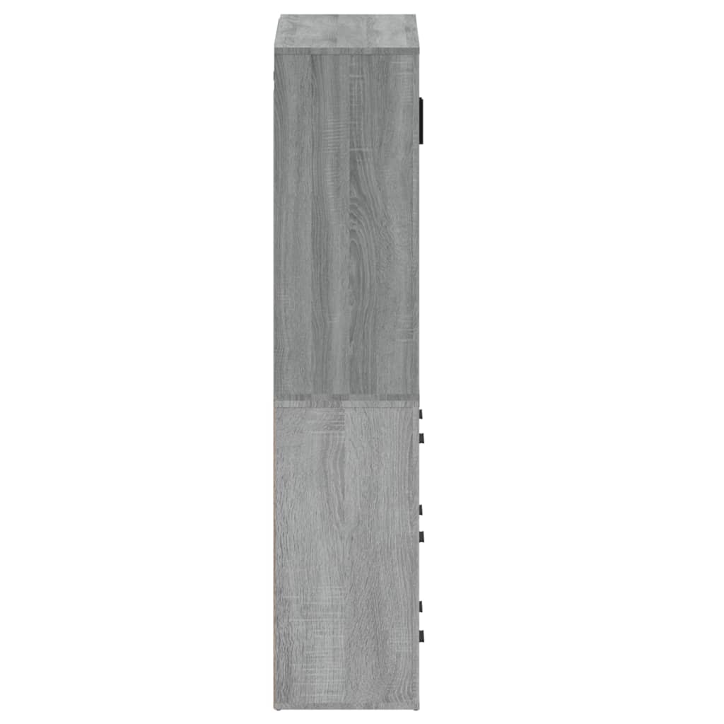 Highboard grå sonoma konstruert tre