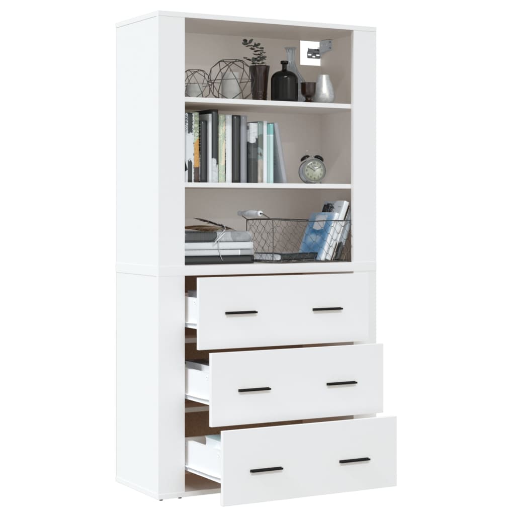 Highboard hvit konstruert tre