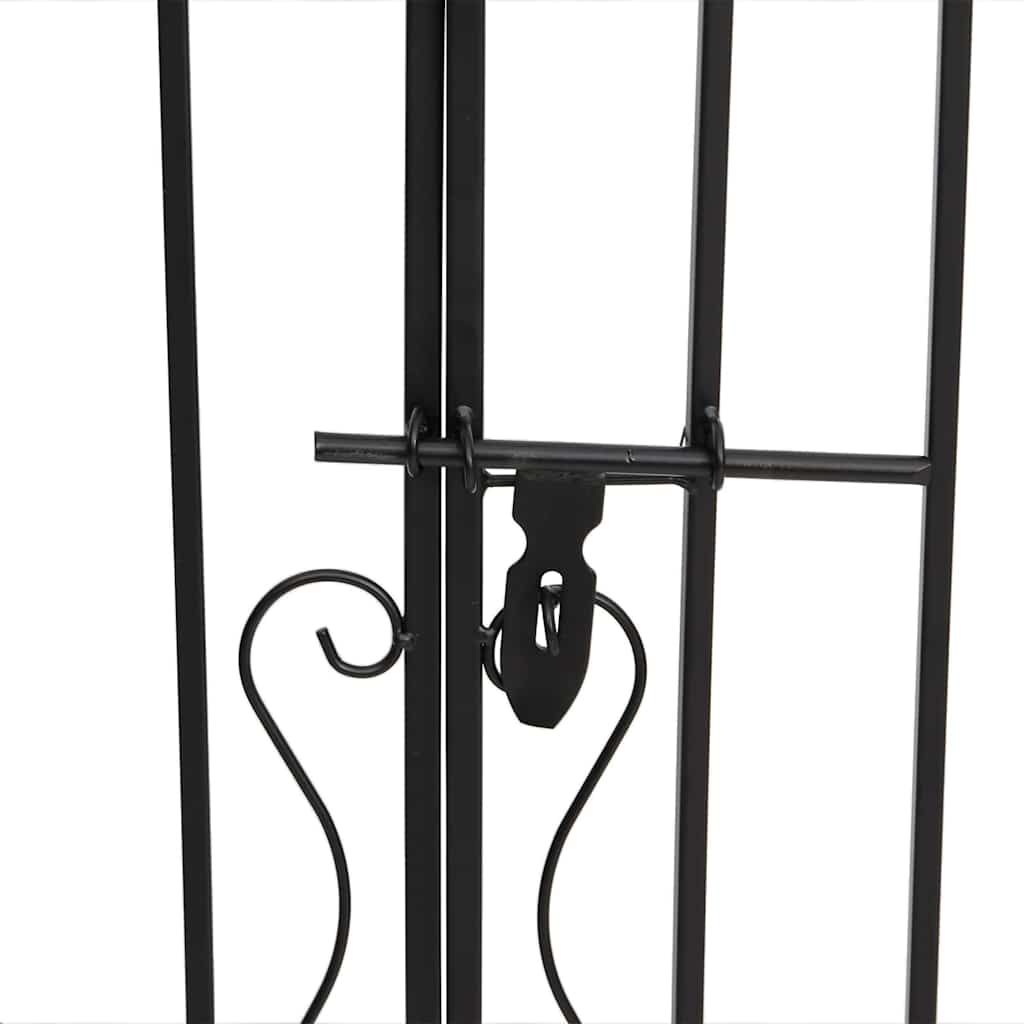 Hageport svart 121x8x100 cm smijern vidaXL