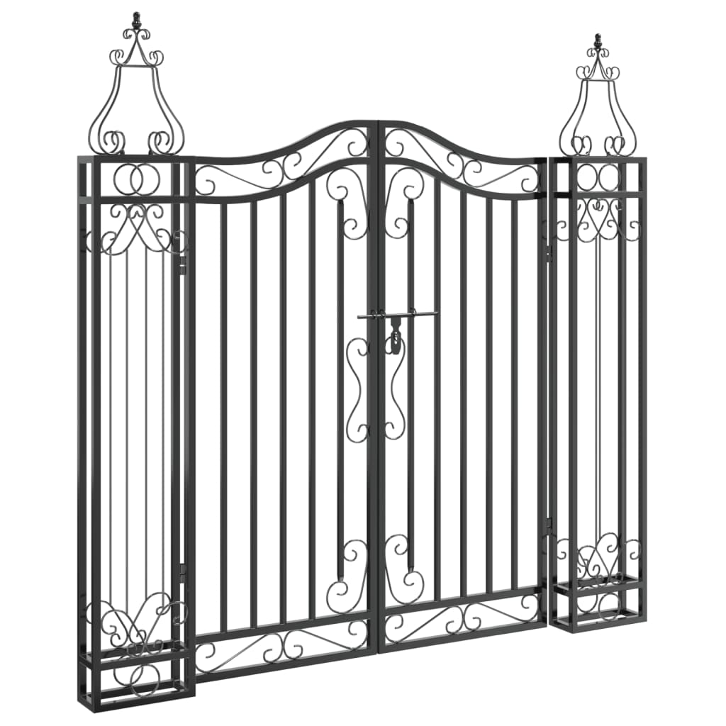 Hageport svart 121x8x120 cm smijern