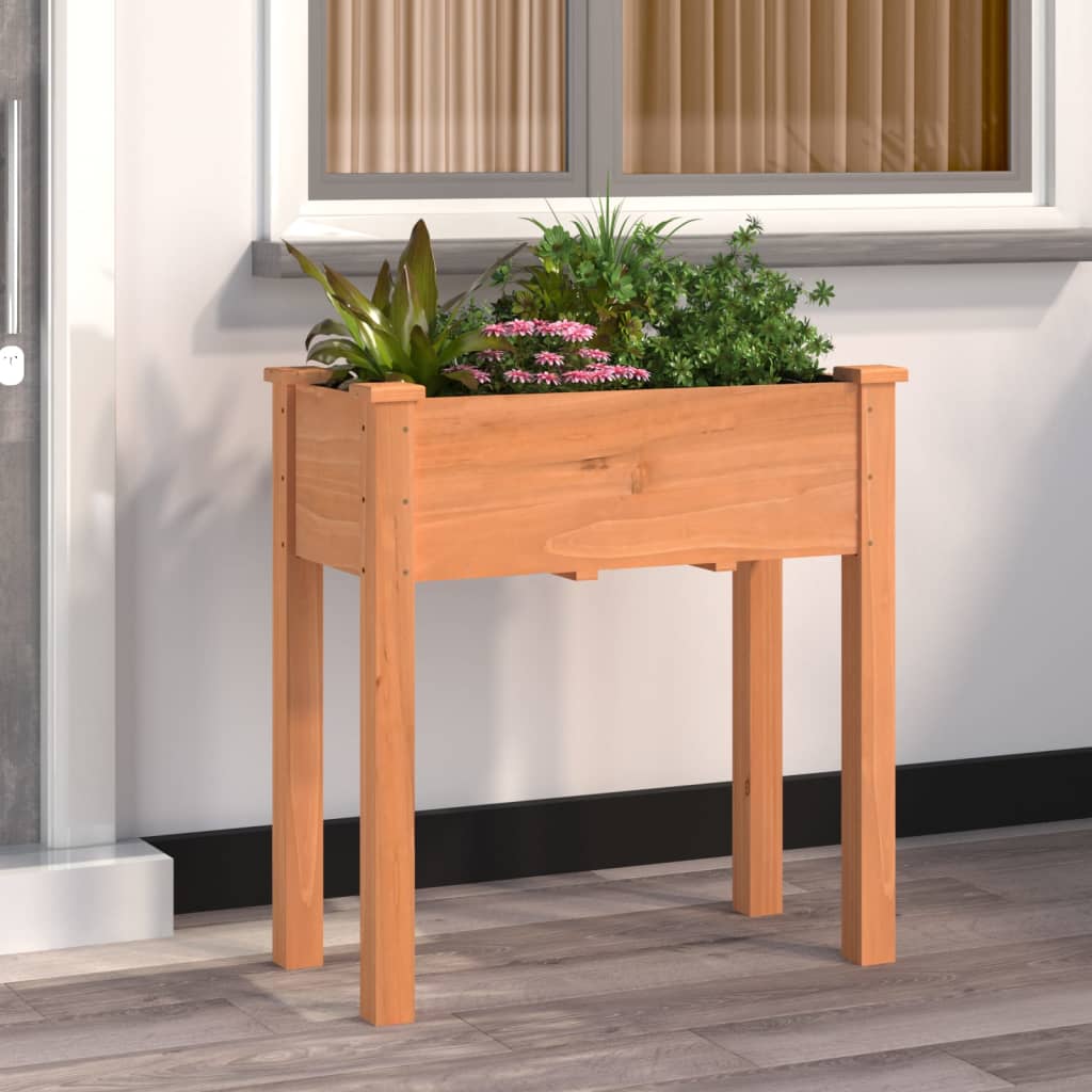 Plantekasse med foring brun 71x37x76 cm heltre gran