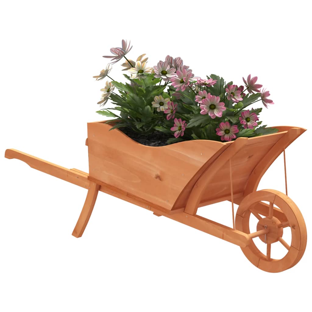 Plantekasse trillebår 128x45,5x43 cm heltre gran