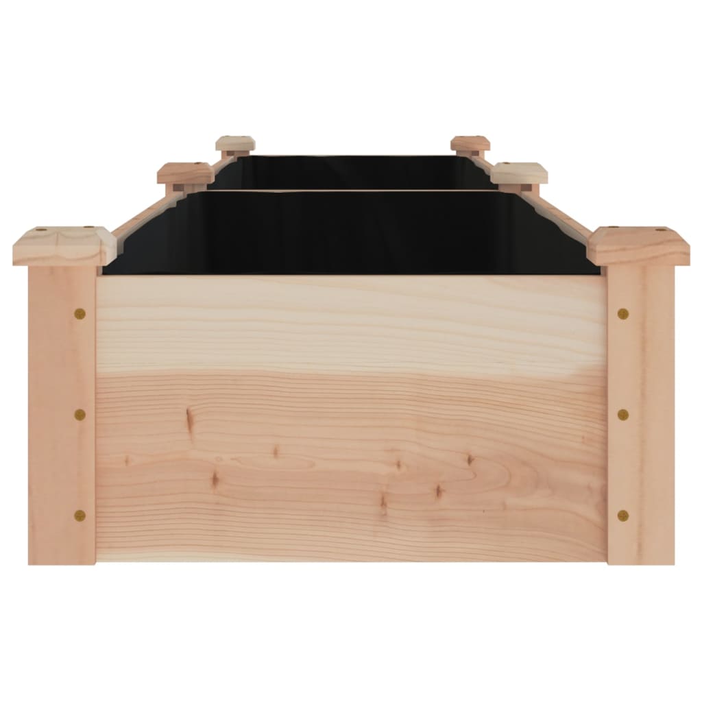 Høybed med foring 240x45x25 cm heltre gran vidaXL