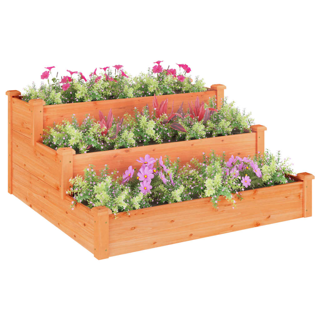 Høybed brun 120x120x56 cm heltre gran