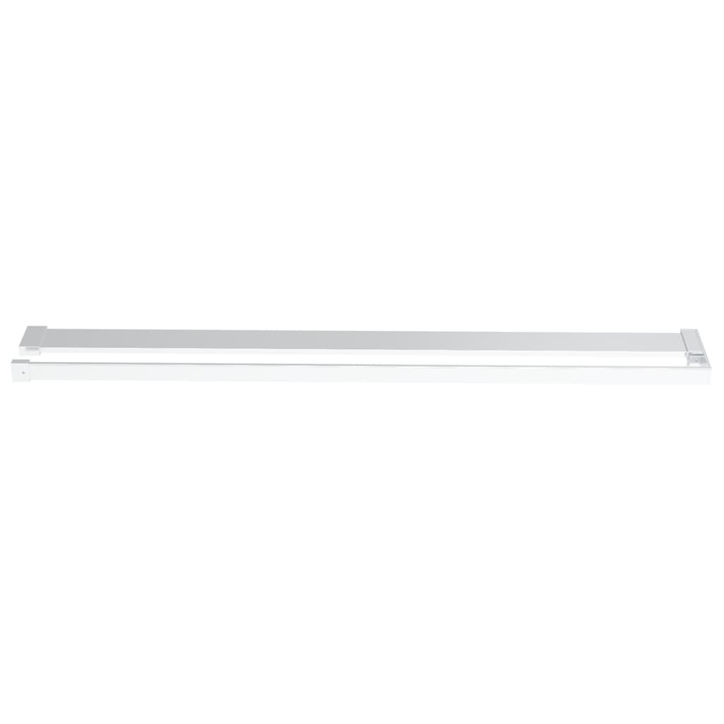 Dusjvegg med hylle krom 80x195 cm ESG-glass og aluminium vidaXL