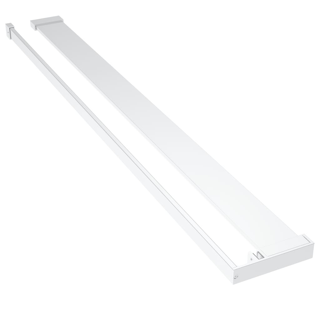 Dusjvegg med hylle krom 100x195 cm ESG-glass og aluminium vidaXL