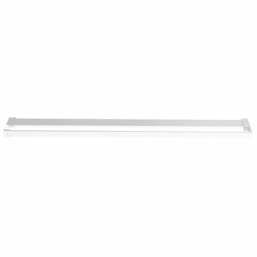 Dusjvegg med hylle krom 100x195 cm ESG-glass og aluminium vidaXL
