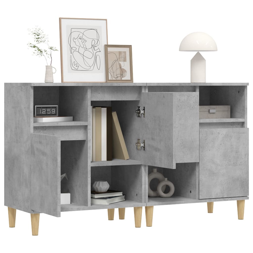 Skjenker 2 stk betonggrå 60x35x70 cm konstruert tre