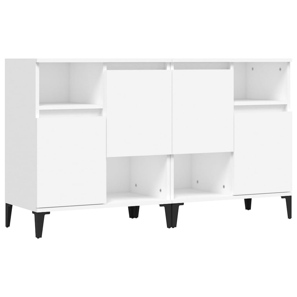 Skjenker 2 stk hvit 60x35x70 cm konstruert tre vidaXL