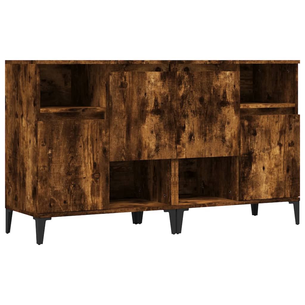 Skjenker 2 stk røkt eik 60x35x70 cm konstruert tre