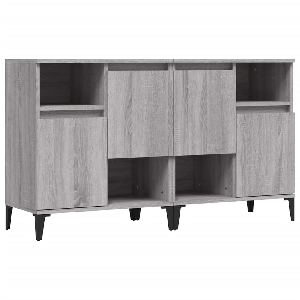 Skjenker 2 stk grå sonoma 60x35x70 cm konstruert tre