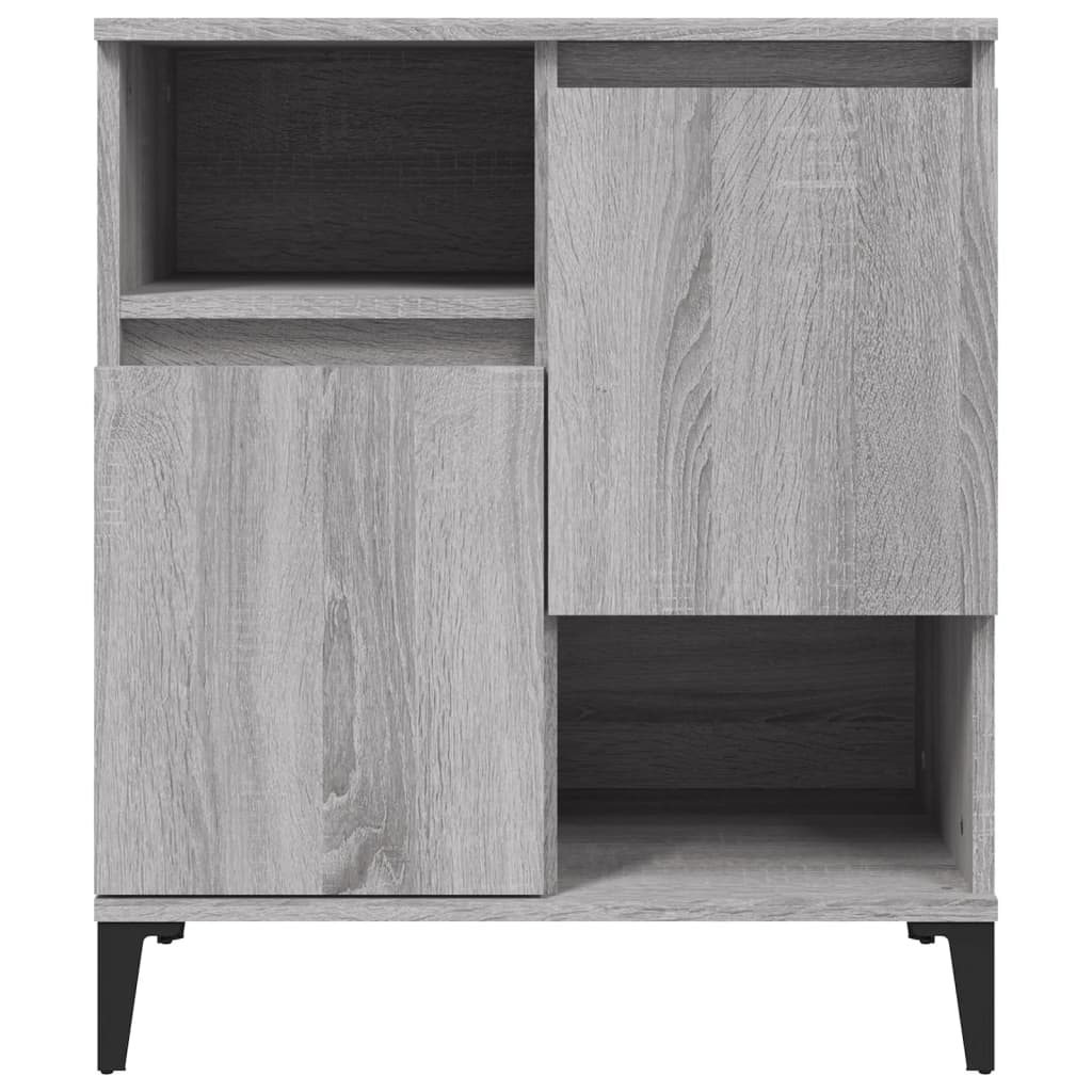 Skjenker 2 stk grå sonoma 60x35x70 cm konstruert tre