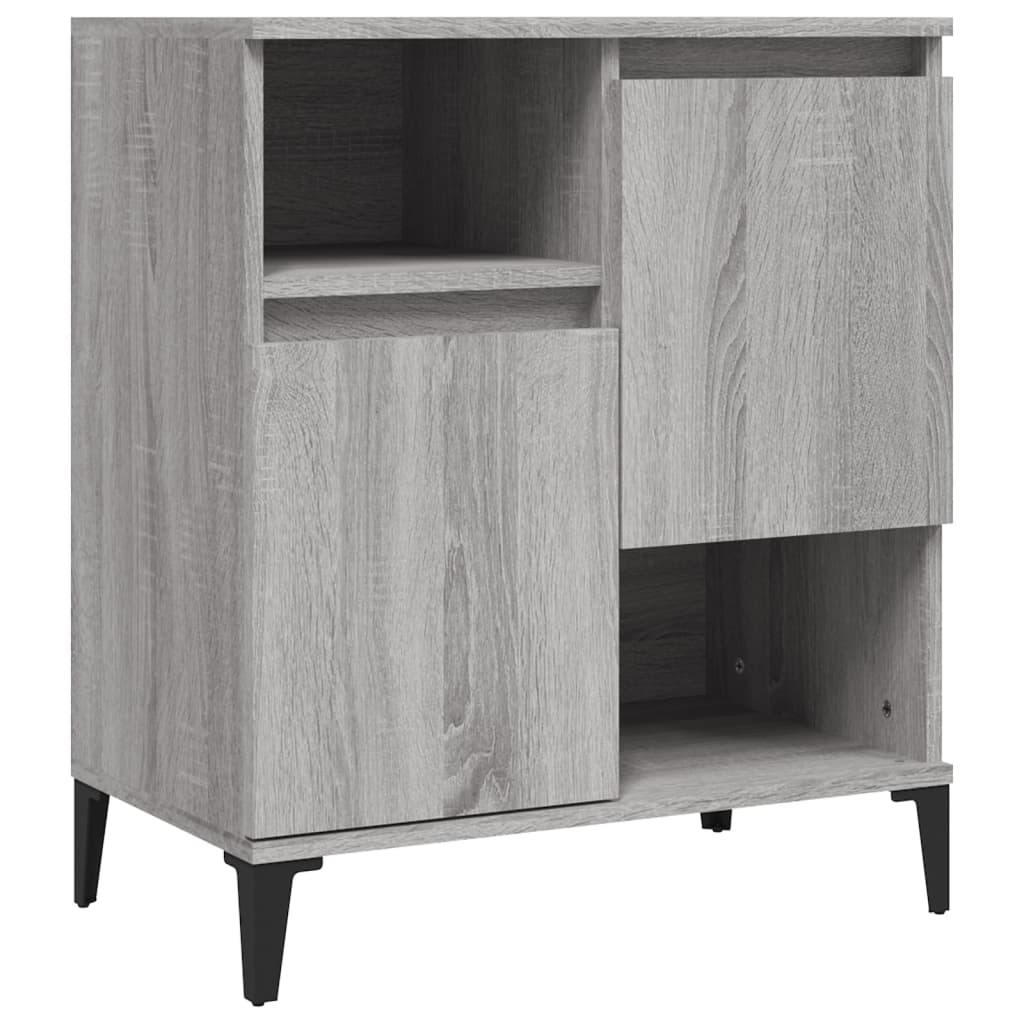 Skjenker 3 stk grå sonoma 60x35x70 cm konstruert tre