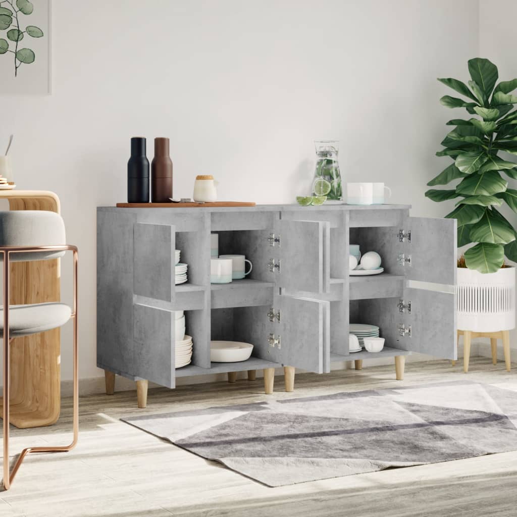 Skjenker 2 stk betonggrå 60x35x70 cm konstruert tre