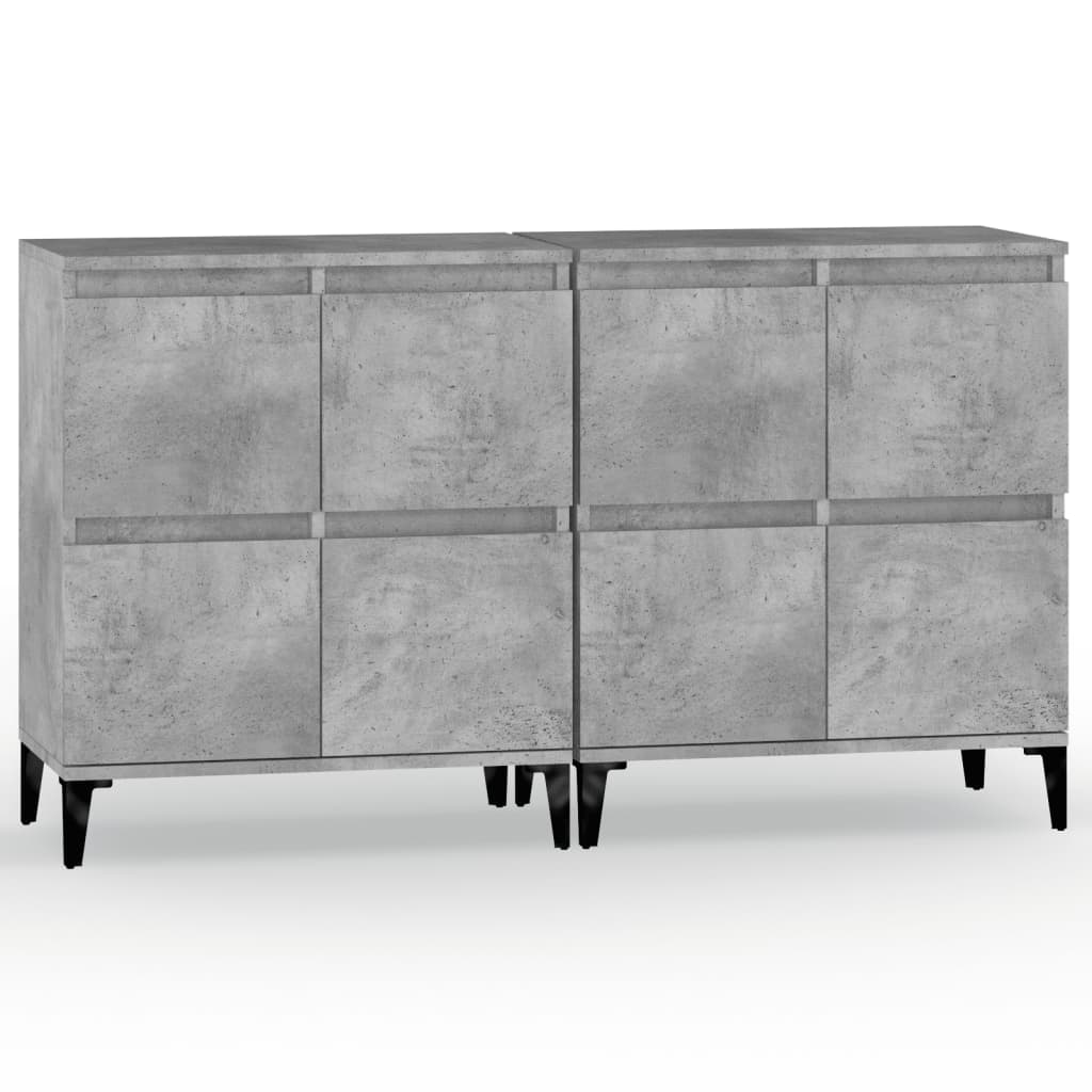 Skjenker 2 stk betonggrå 60x35x70 cm konstruert tre