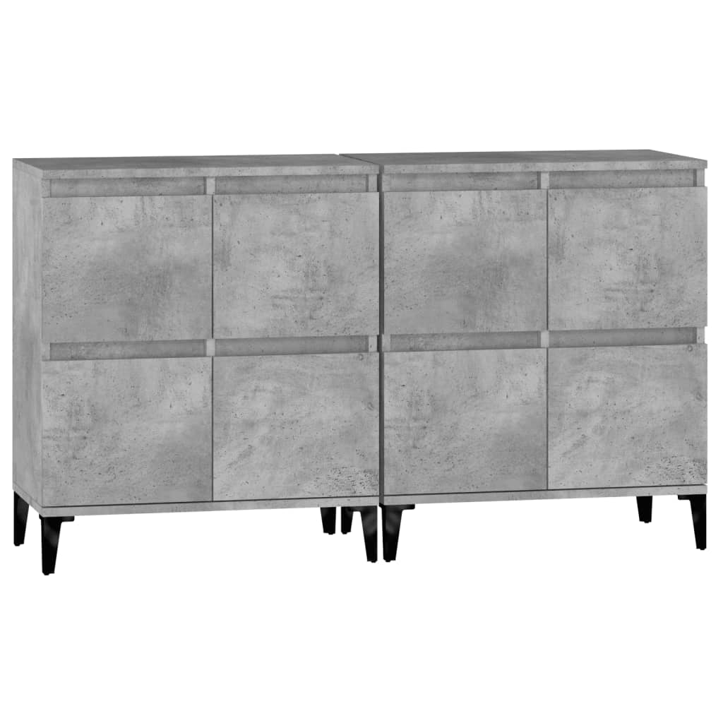 Skjenker 2 stk betonggrå 60x35x70 cm konstruert tre