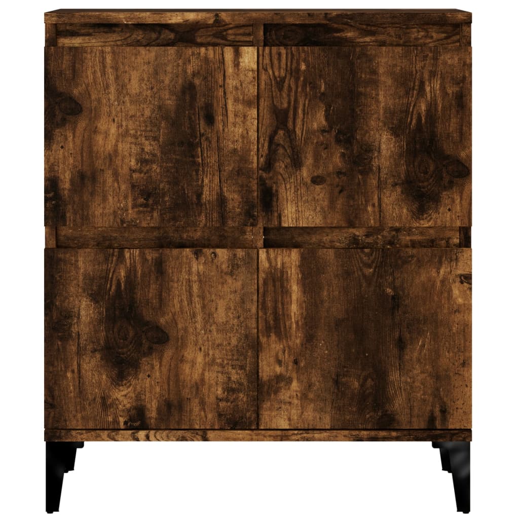Skjenker 2 stk røkt eik 60x35x70 cm konstruert tre