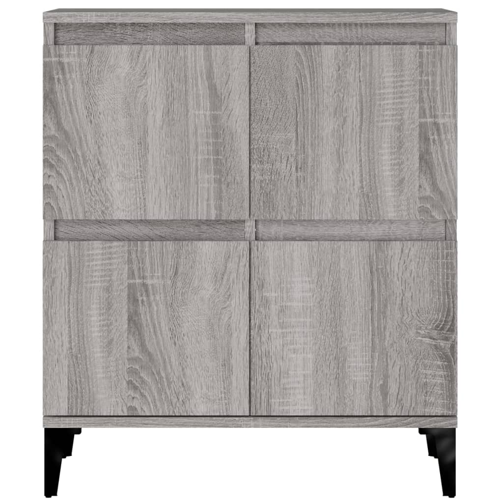 Skjenker 2 stk grå sonoma 60x35x70 cm konstruert tre