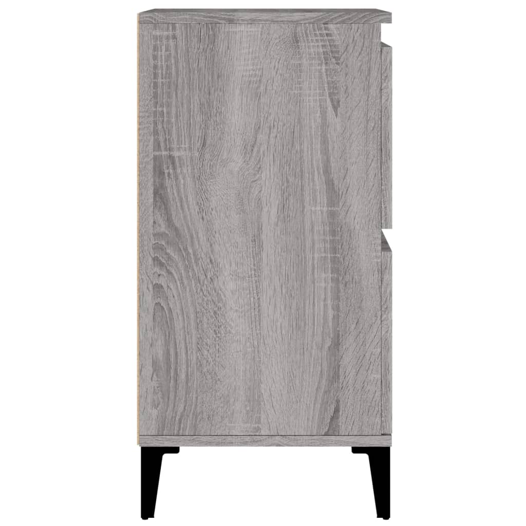 Skjenker 2 stk grå sonoma 60x35x70 cm konstruert tre