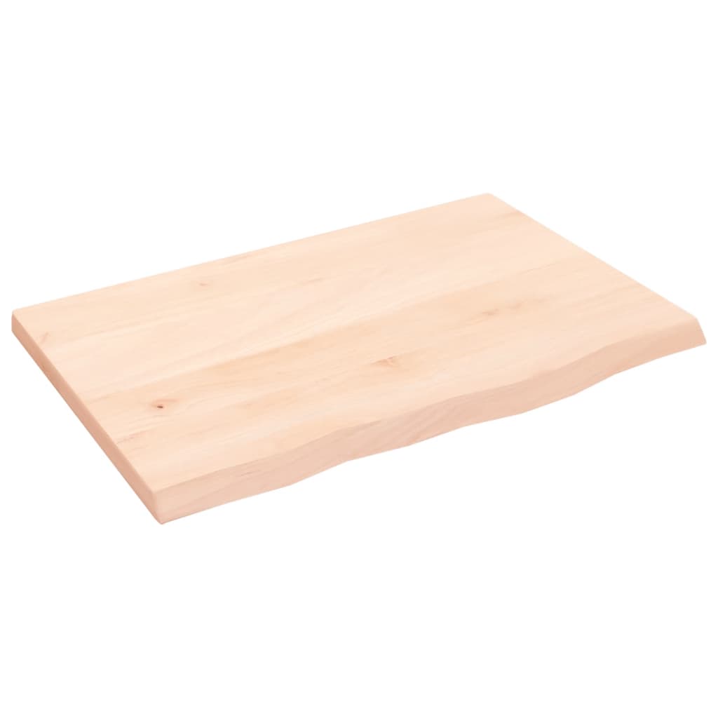 Bordplate 60x40x2 cm ubehandlet heltre eik