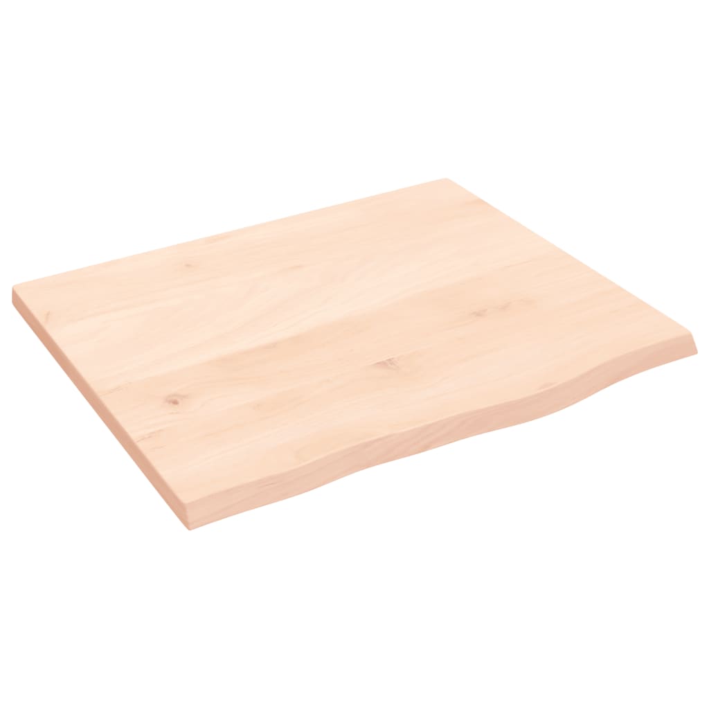 Bordplate 60x50x2 cm ubehandlet heltre eik