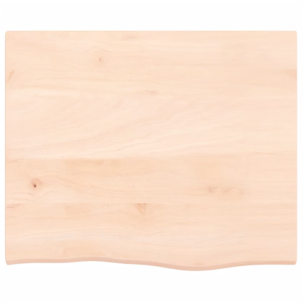 Bordplate 60x50x2 cm ubehandlet heltre eik