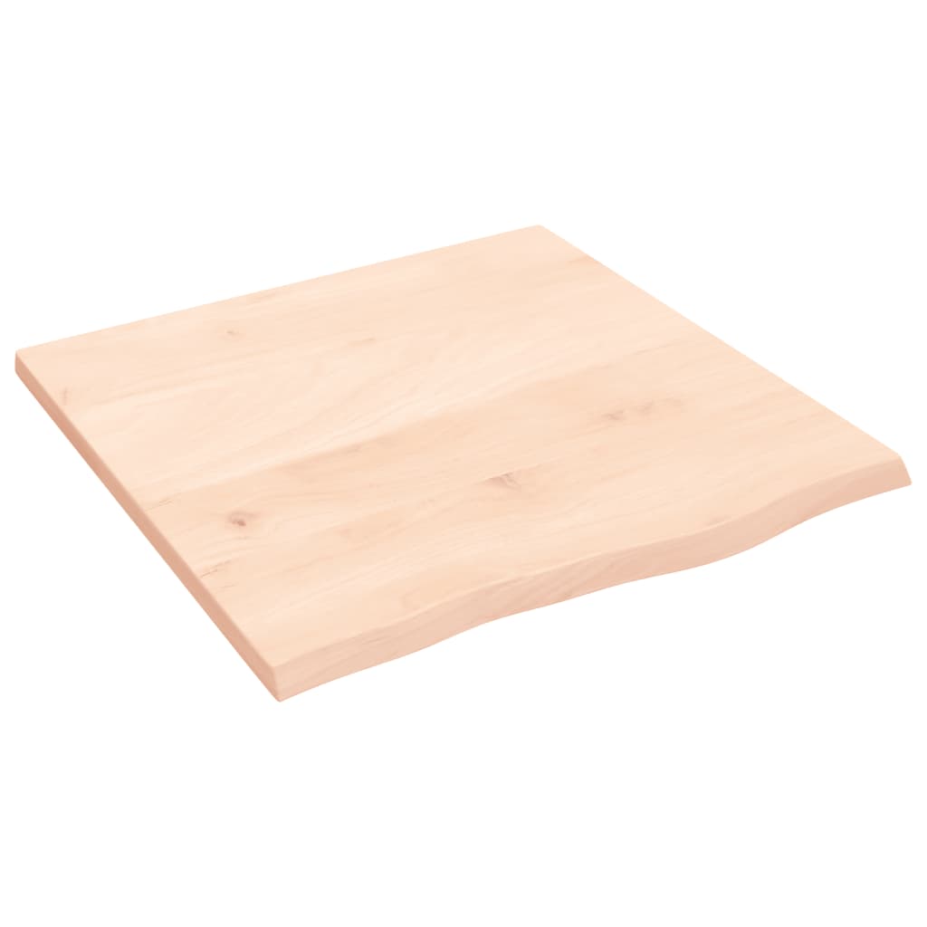 Bordplate 60x60x2 cm ubehandlet heltre eik