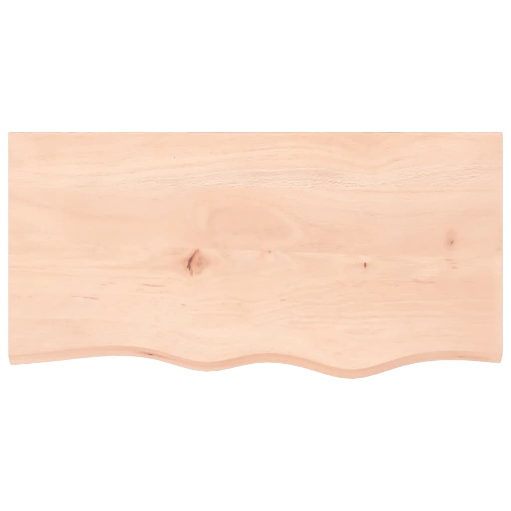 Bordplate 80x40x2 cm ubehandlet heltre eik