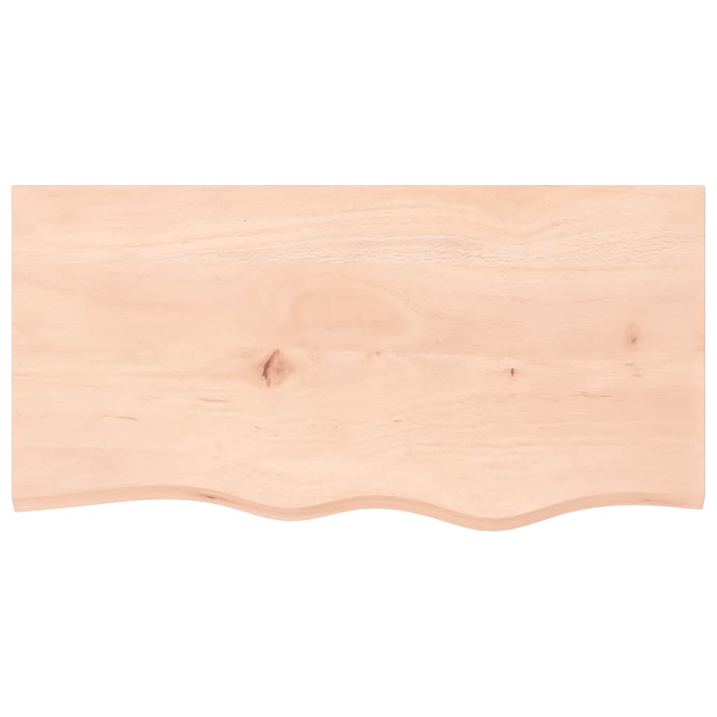 Bordplate 80x40x(2-6) cm ubehandlet heltre eik