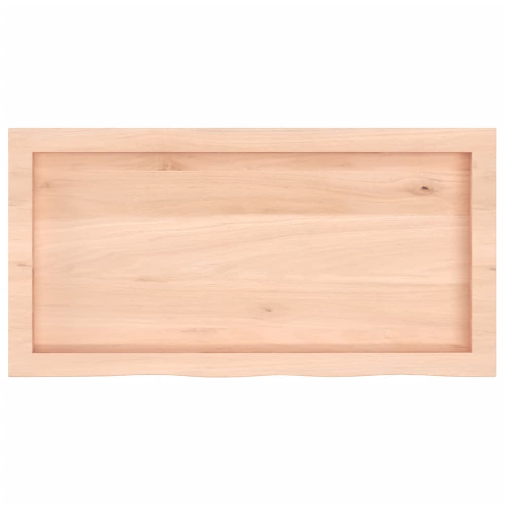 Bordplate 80x40x(2-6) cm ubehandlet heltre eik