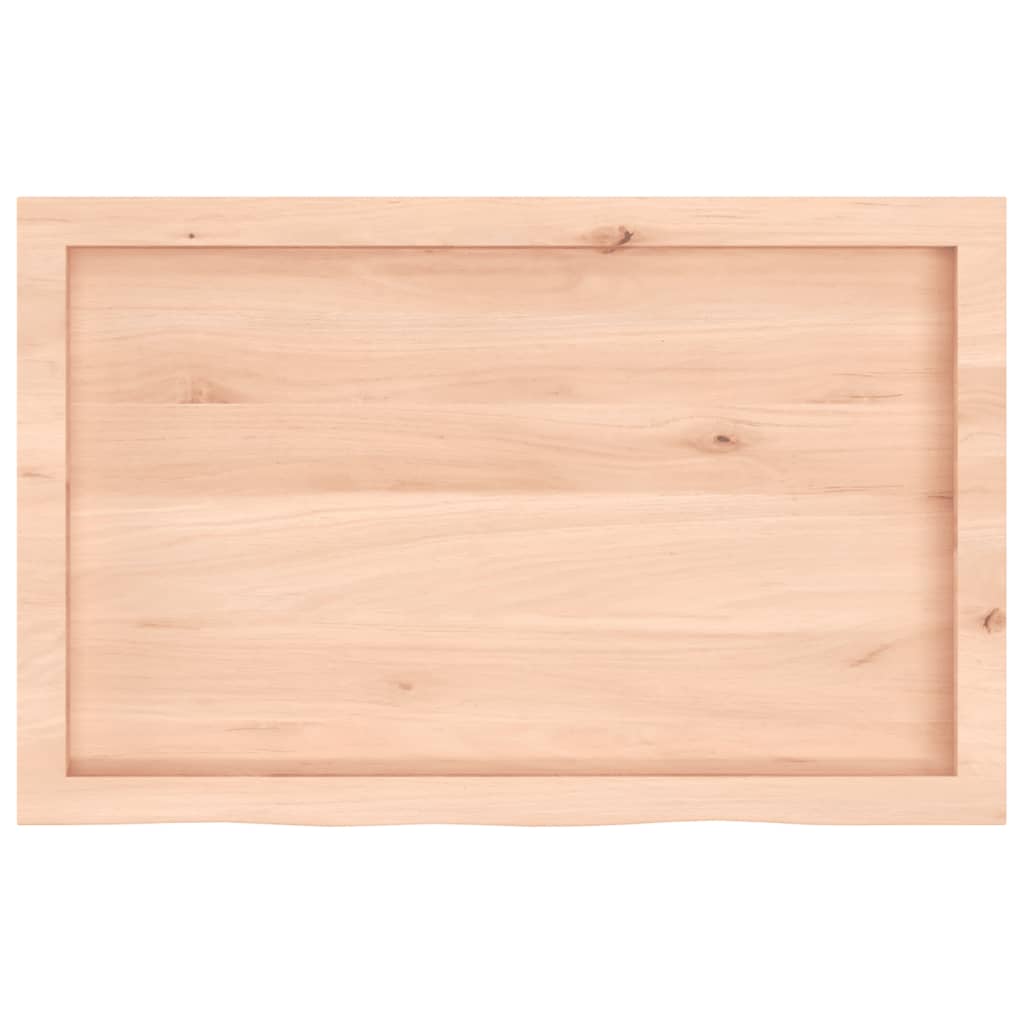 Bordplate 80x50x(2-4) cm ubehandlet heltre eik