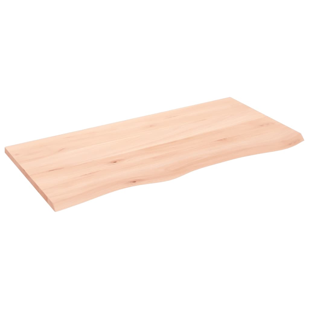 Bordplate 100x50x2 cm ubehandlet heltre eik