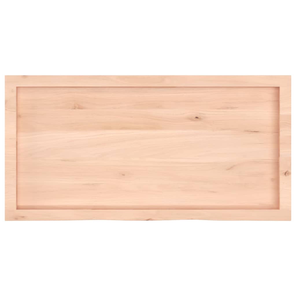 Bordplate 100x50x(2-6) cm ubehandlet heltre eik