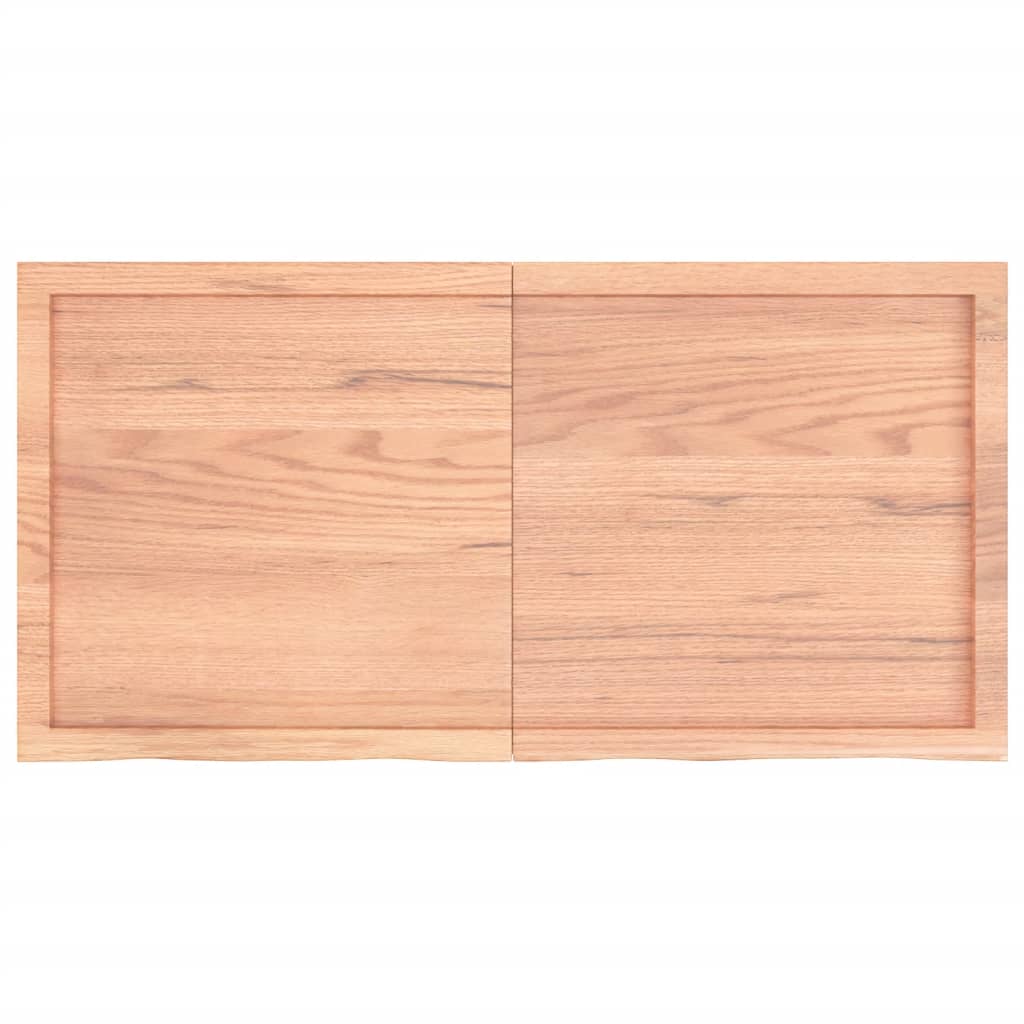 Bordplate lysebrun 120x60x(2-4) cm behandlet heltre eik