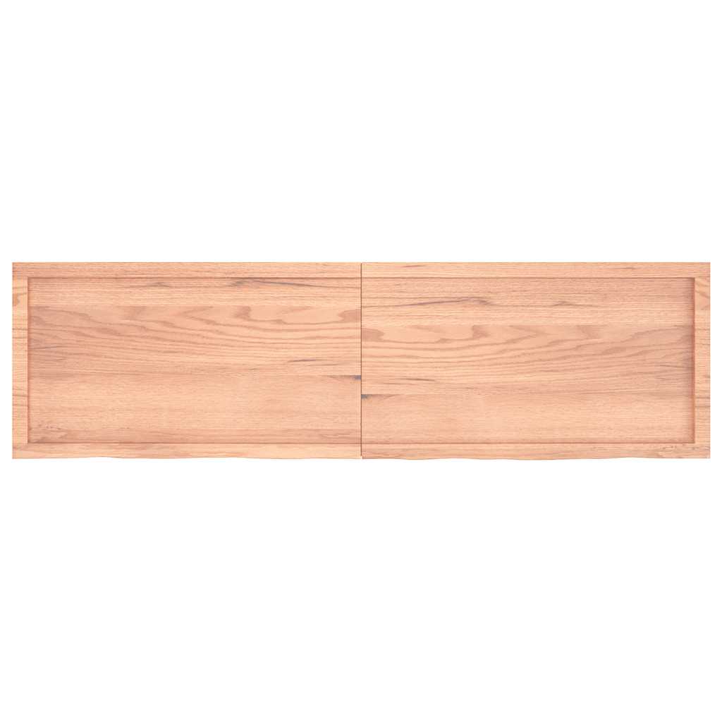 Bordplate lysebrun 180x50x(2-6) cm behandlet heltre eik vidaXL