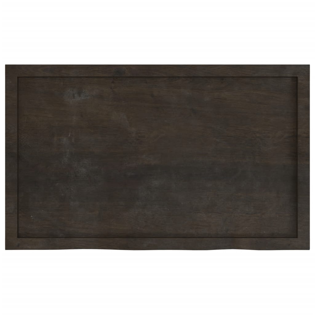 Bordplate mørkebrun 100x60x(2-6) cm behandlet heltre eik