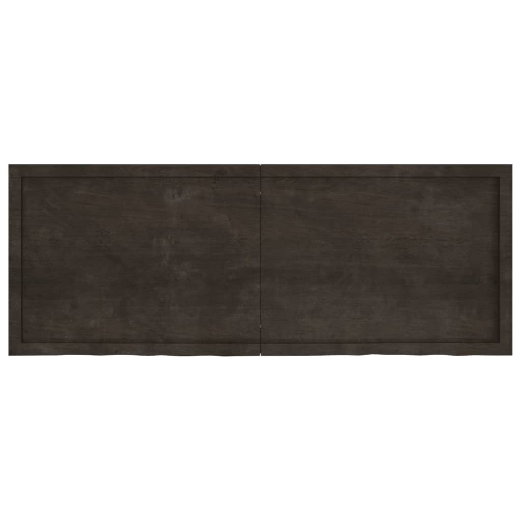 Bordplate mørkebrun 160x60x(2-6) cm behandlet heltre eik