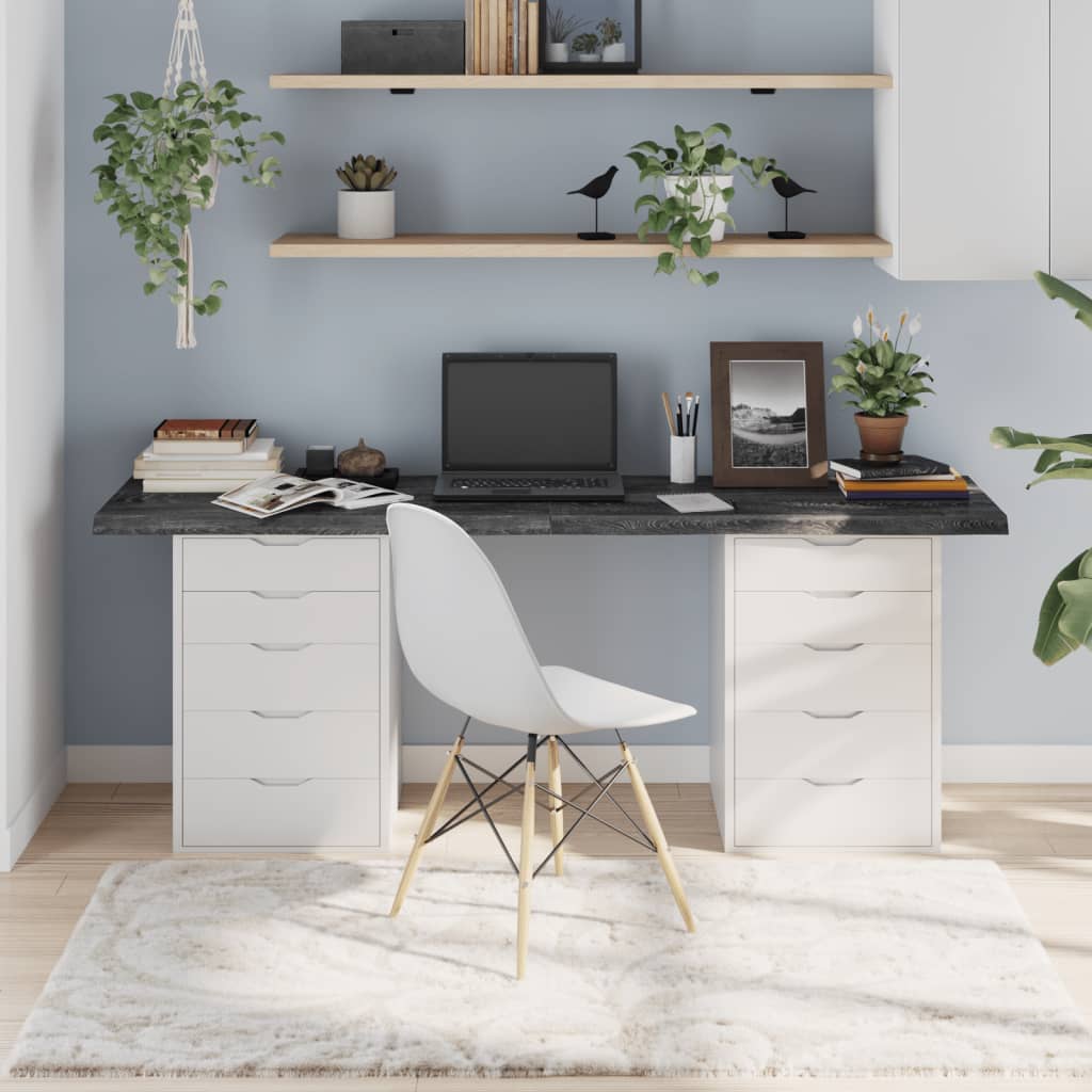 Bordplate mørkebrun 180x60x(2-4) cm behandlet heltre eik