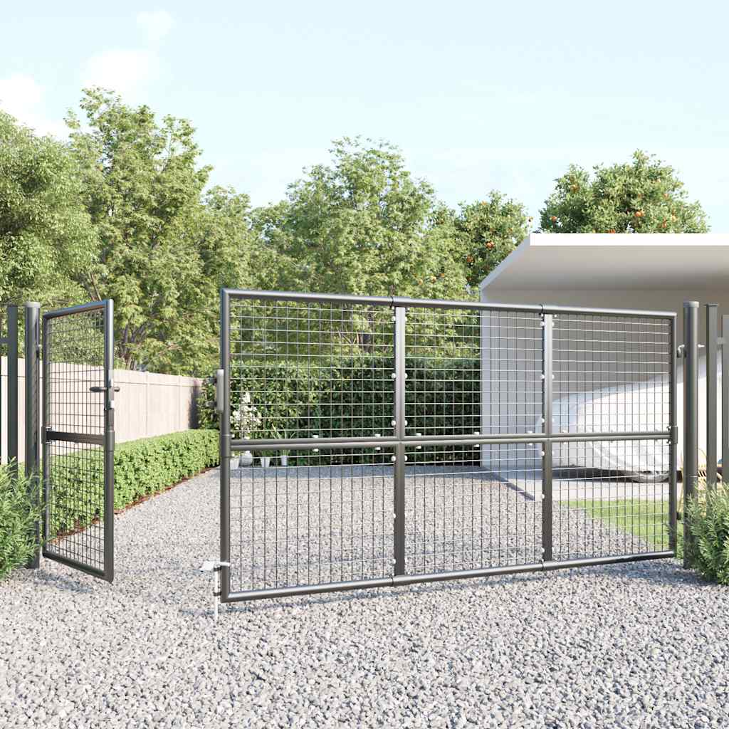 Hageport med netting antrasitt 350x125 cm galvanisert stål