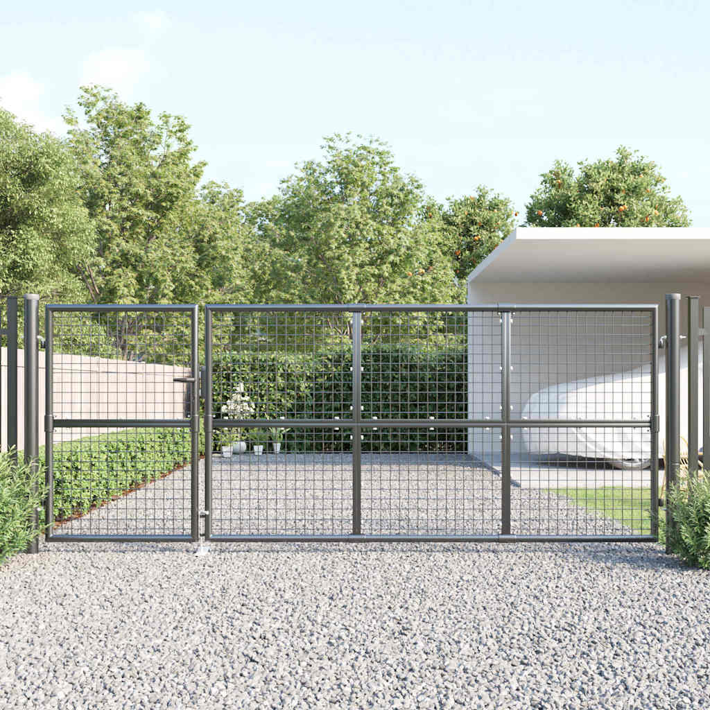 Hageport med netting antrasitt 350x125 cm galvanisert stål