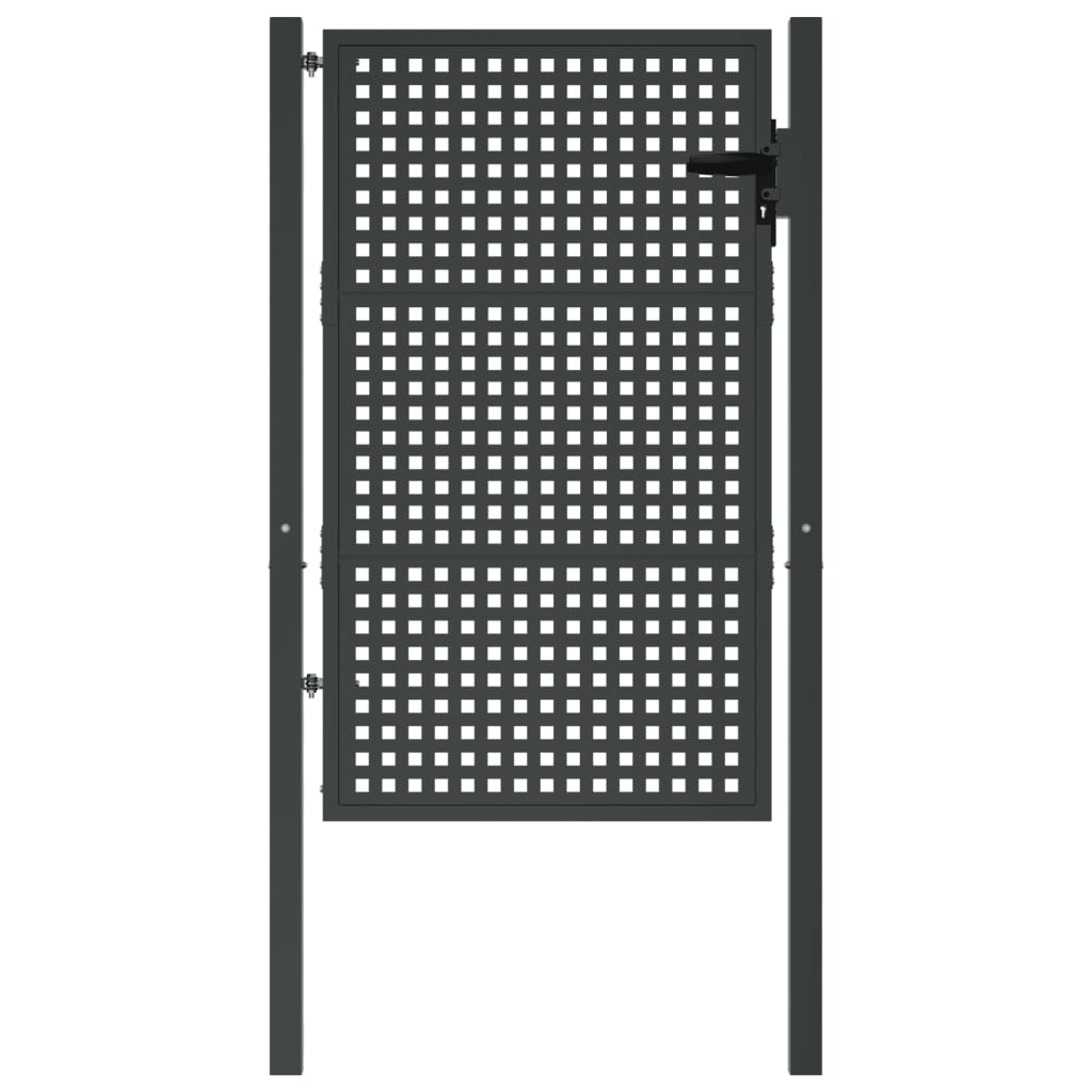 Hageport antrasitt 100x125 cm stål