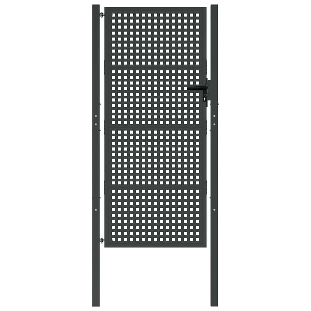 Hageport antrasitt 100x175 cm stål vidaXL
